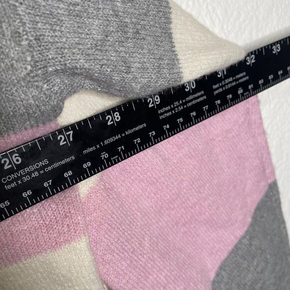 Marled Reunited Clothing Womens Sweater Size XL Cowl Neck Gray Striped Pullover - Picture 6 of 16